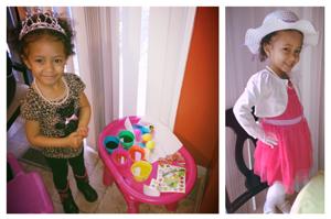 Amarey playing dress up