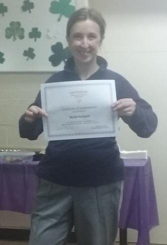 Malai with an award