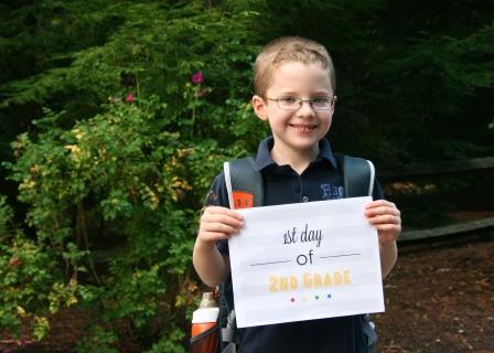 AJ's first day of 2nd grade