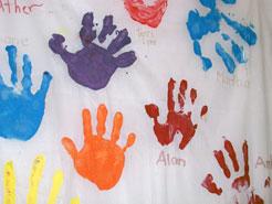 Paint handprints