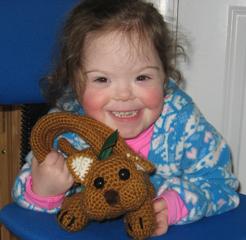 Madeline with stuffed animal