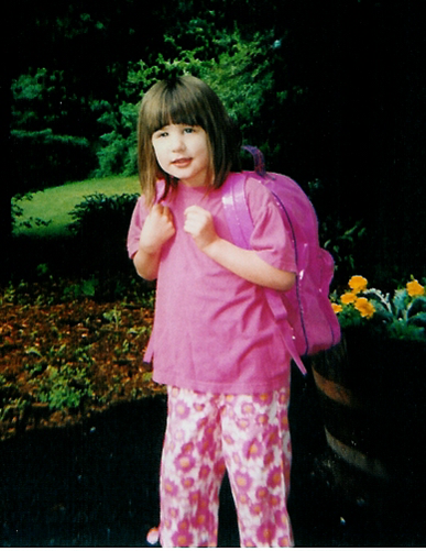 Olivia heading to preschool